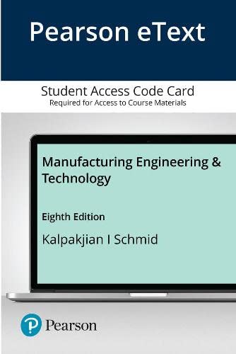 Stock image for Manufacturing Engineering & Technology - Pearson Etext Access Card for sale by Revaluation Books