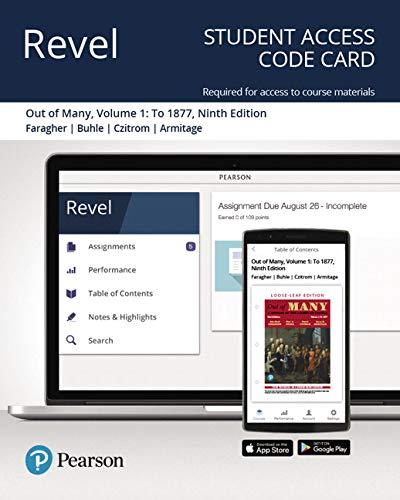 9780135233375: Revel for Out of Many: A History of the American People, Volume 1 -- Access Card