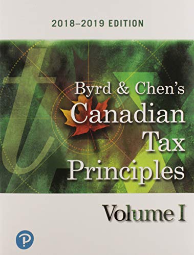 9780135235584: Canadian Tax Principles, 2018-2019 Edition, Volume 1