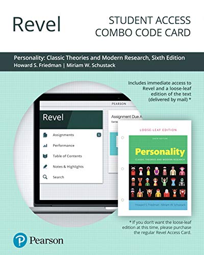 Stock image for Revel for Personality: Classic Theories and Modern Research -- Combo Access Card for sale by Textbooks_Source