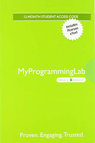 Stock image for Mylab Programming with Pearson Etext -- Access Card -- For Starting Out with C++: Early Objects [With Access Code] for sale by Buchpark