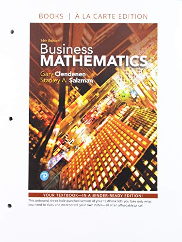 Stock image for Business Mathematics Loose-Leaf Edition Plus MyLab Math with Pearson eText -- 24 Month Access Card Package for sale by BooksRun