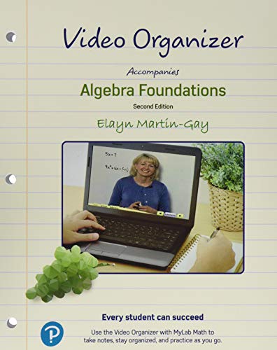 Beispielbild fr Video Organizer for Algebra Foundations: Prealgebra, Introductory & Intermediate Algebra zum Verkauf von Buchpark