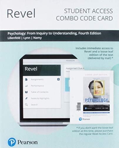 Beispielbild fr Psychology: From Inquiry to Understanding -- Revel + Print Combo Access Code zum Verkauf von Textbooks_Source