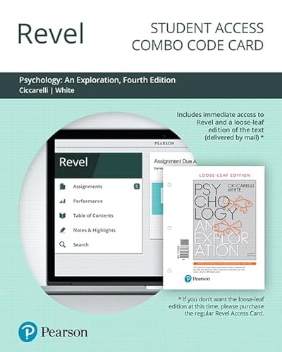 Stock image for Psychology: An Exploration -- Revel + Print Combo Access Code for sale by Textbooks_Source