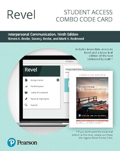 Beispielbild fr Interpersonal Communication: Relating to Others -- Revel + Print Combo Access Code zum Verkauf von Textbooks_Source