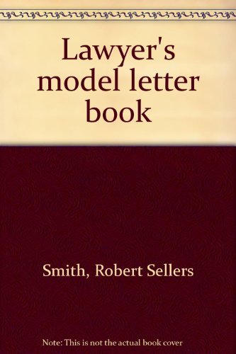 Imagen de archivo de Lawyer's model letter book a la venta por HPB-Red