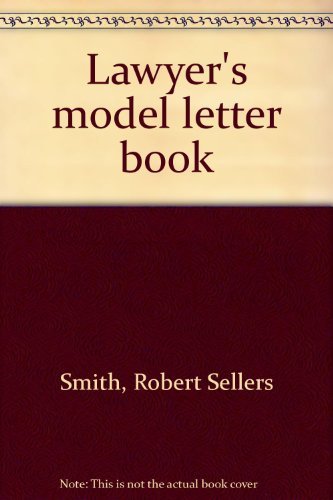 Stock image for Lawyer's model letter book for sale by HPB-Red