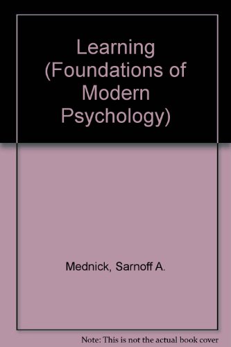 9780135271278: Learning (Foundations of Modern Psychology)