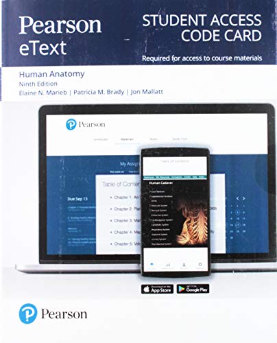 Beispielbild fr Pearson eText Human Anatomy -- Access Card zum Verkauf von Revaluation Books