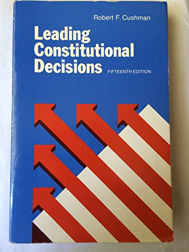 Beispielbild fr Leading constitutional decisions zum Verkauf von Wonder Book