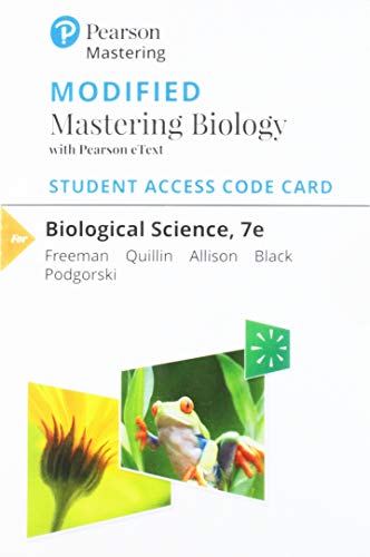 Stock image for Modified Mastering Biology with Pearson eText -- Standalone Access Card -- for Biological Science (7th Edition) for sale by jasonybooks