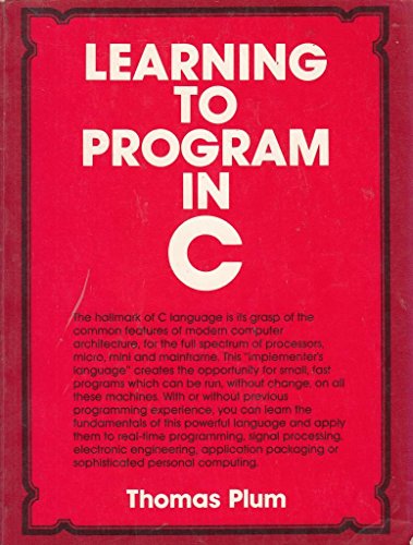 9780135278475: Learning to Programme in C