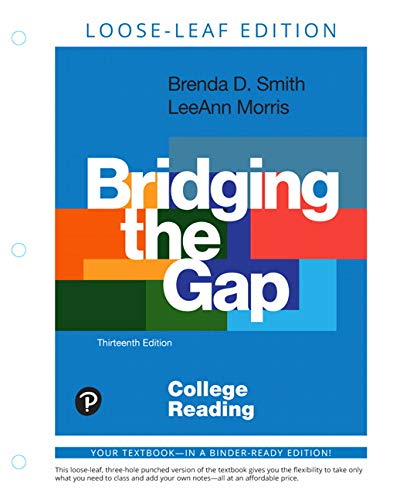 Beispielbild fr Bridging the Gap: College Reading zum Verkauf von BooksRun