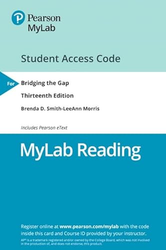Stock image for NEW MyLab Reading with Pearson eText -- Access Card -- for Bridging the Gap: College Reading for sale by Textbooks_Source