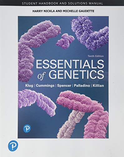 Stock image for Study Guide: Student Handbook and Solutions Manual for Essentials of Genetics for sale by Revaluation Books