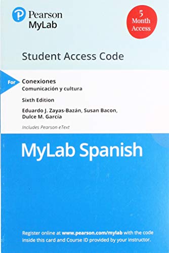 Imagen de archivo de MyLab Spanish with Pearson eText for Conexiones: Comunicaci�n y cultura -- Access Card (Single Semester) a la venta por Textbooks_Source