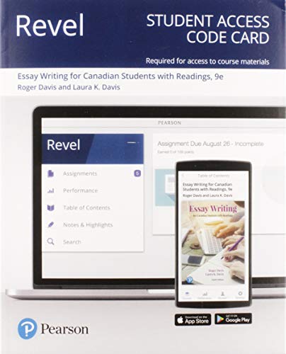 Stock image for Revel for Essay Writing for Canadian Students -- Access Card for sale by Books Unplugged