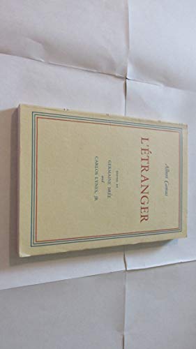 Beispielbild fr L'Etranger zum Verkauf von The Maryland Book Bank