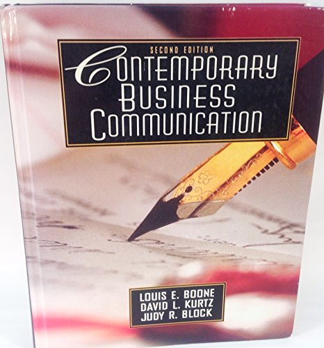 Beispielbild fr Contemporary Business Communication (2nd Edition) zum Verkauf von Wonder Book