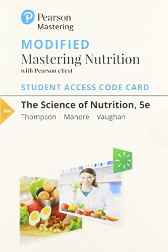 Imagen de archivo de Modified MasteringNutrition with Pearson eText -- Standalone Access Card -- for The Science of Nutrition a la venta por jasonybooks