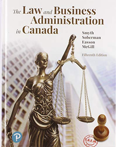 Beispielbild fr The Law and Business Administration in Canada Plus MyLab Business Law with Pearson eText -- Access Card Package zum Verkauf von Textbooks_Source