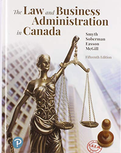 Imagen de archivo de The Law and Business Administration in Canada Plus MyLab Business Law with Pearson eText -- Access Card Package a la venta por Textbooks_Source