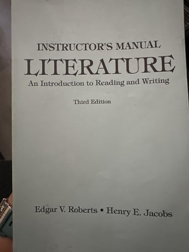 9780135356913: Instructor's Manual Literature; An Introduction to Reading and Writing