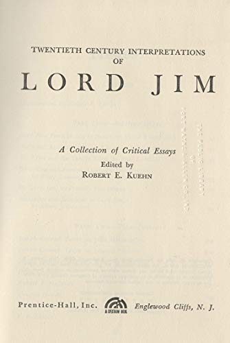 9780135406748: "Lord Jim": A Collection of Critical Essays (20th Century Interpretations S.)
