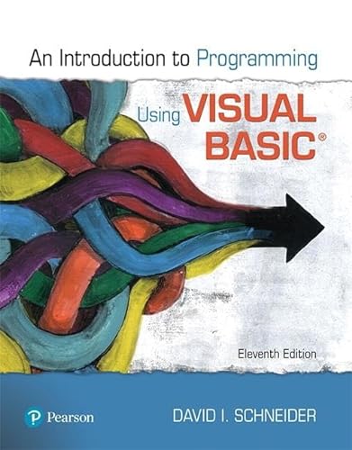 9780135416037: An Introduction to Programming Using Visual Basic