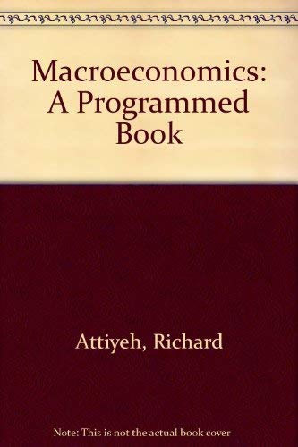 Imagen de archivo de Macroeconomics: A Programmed Book, 2nd edition a la venta por BookDepart