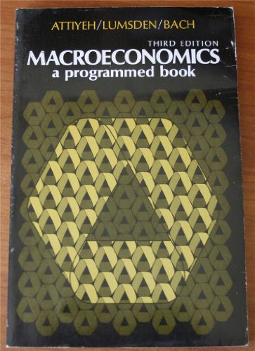 Beispielbild fr Macroeconomics: A Programmed Book, 3rd edition zum Verkauf von BookDepart