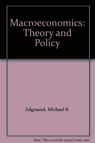 9780135426883: Macroeconomics: Theory and Policy