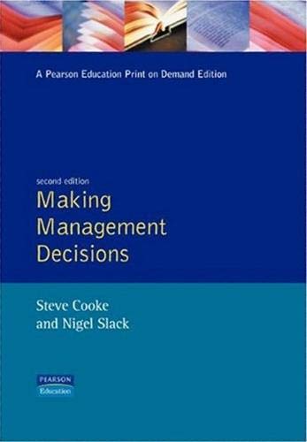 Stock image for Making Management Decisions for sale by Better World Books Ltd