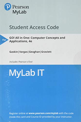 Stock image for GO! All in One: Computer Concepts and Applications -- MyLab IT with Pearson eText Access Code for sale by A Team Books