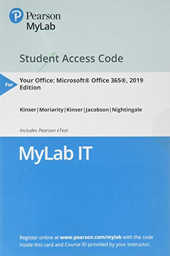 Beispielbild fr MyLab IT with Pearson eText -- Access Card -- for Your Office: Microsoft 2019 Comprehensive zum Verkauf von jasonybooks