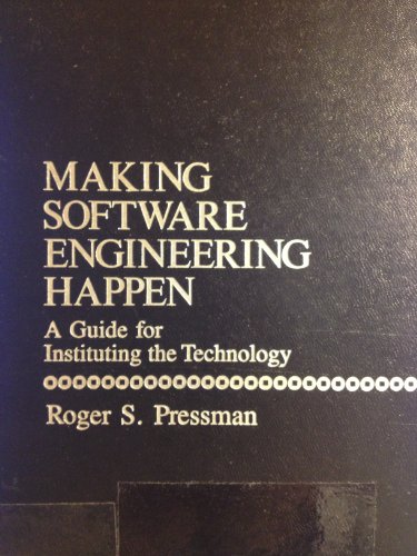 Imagen de archivo de Making Software Engineering Happen: A Guide for Instituting the Technology a la venta por HPB-Red