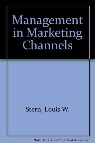 Stock image for Management in Marketing Channels for sale by Better World Books