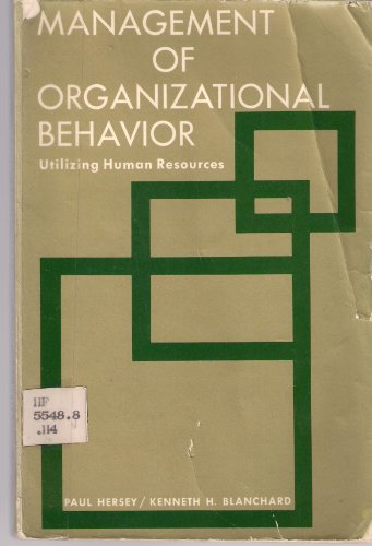 Beispielbild fr Management of Organizational Behavior: Utilizing Human Resources zum Verkauf von ThriftBooks-Dallas