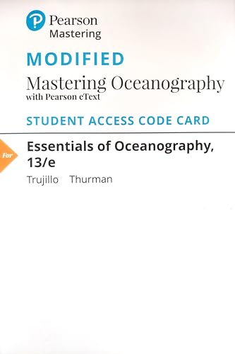 9780135486849: Modified Mastering with Pearson eText -- ValuePack Access Card -- for Essentials of Oceanography