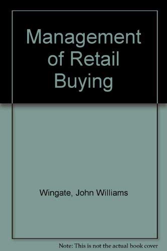 Imagen de archivo de The Management of Retail Buying a la venta por Anybook.com