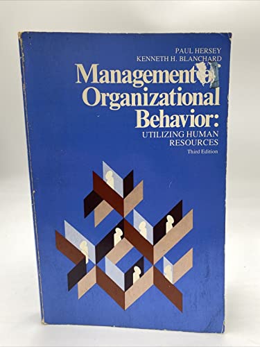 Imagen de archivo de Management Of Organizational Behavior a la venta por Top Notch Books
