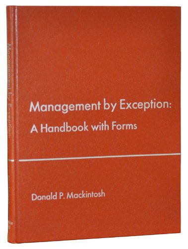Stock image for Management by Exception : A Handbook with Forms for sale by Better World Books