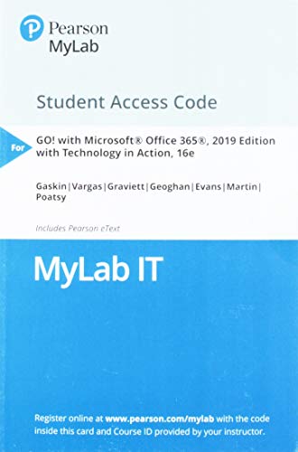 Stock image for MyLab IT with Pearson eText -- Access Card -- for GO! 2019 with Technology in Action for sale by jasonybooks