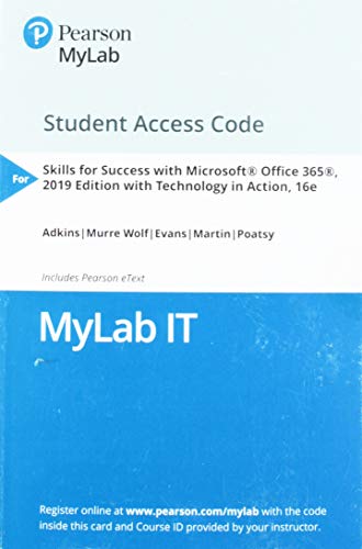 Stock image for MyLab IT with Pearson eText -- Access Card -- for Skills 2019 with Technology in Action for sale by BooksRun