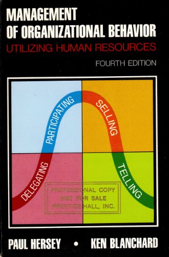 Beispielbild fr MANAGEMENT OF ORGANIZATIONAL BEHAVIOR zum Verkauf von Neil Shillington: Bookdealer/Booksearch