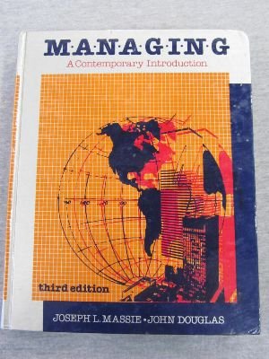 Imagen de archivo de Managing : A Contemporary Introduction a la venta por Better World Books