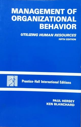 Stock image for Management of Organizational Behaviour: Utilizing Human Resources (Students' Edition) for sale by NEPO UG