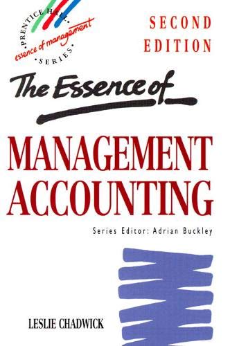 Stock image for The Essence of Management Accounting (2nd Edition) (Prentice Hall Essence of Management Series) for sale by AwesomeBooks
