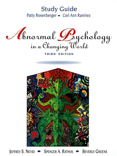 Imagen de archivo de Abnormal Psychology in a Changing World Study Guide a la venta por Books From California